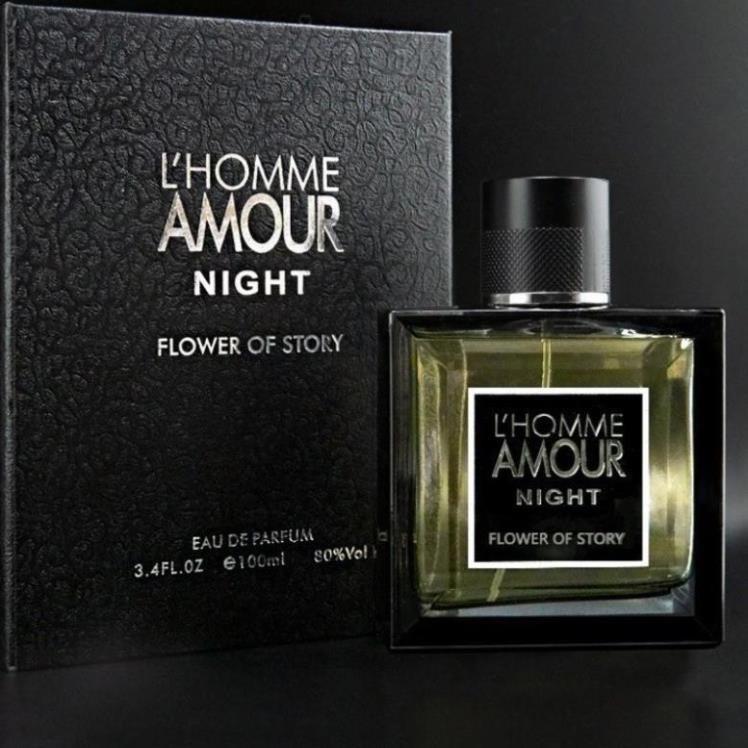 Nước Hoa Nam Cao Cấp L'homme Amour Night 100ml Hương Thơm Thanh Mát Cuốn Hút Say Đắm Lòng Nàng
