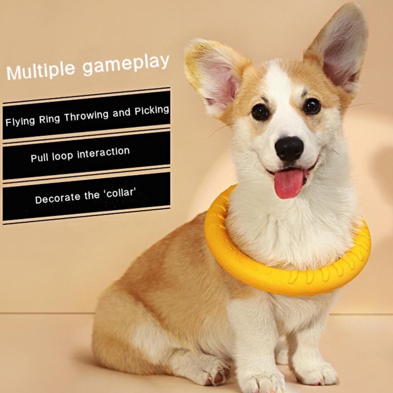 Dog Ring Toys Indestructible Chewing Flying Floating Training Tools Fetch for Small Medium Large Dogs Throwing Catching Flying 3