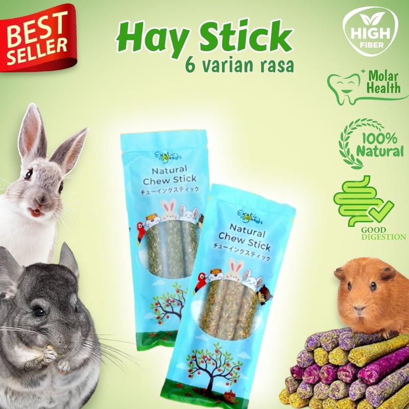 Photo inspiration: Gallery Detail: Timothy Hay Stick 3Pcs Pengasah Gigi Kelinci Gigitan Guinea Pig