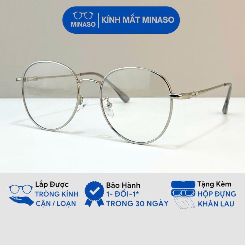 Gọng kính cận mắt tròn 0 độ nam nữ 124