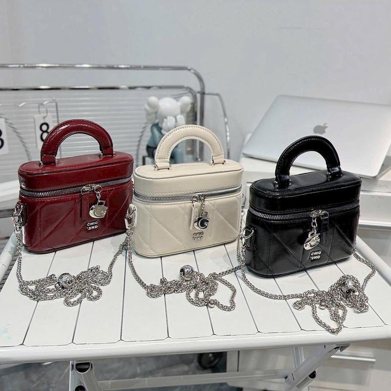 Túi Xách Cốp Size 20cm Da Pu Dây Xích Xinh Xỉu