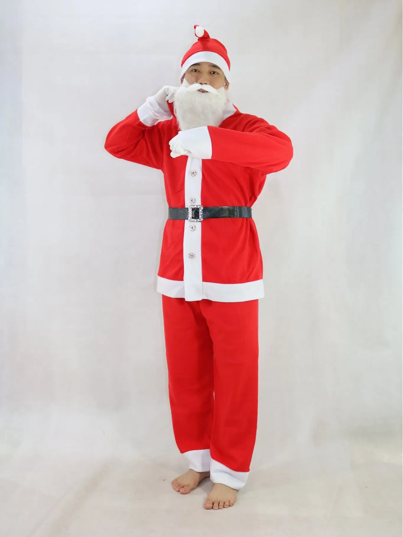 Bộ Quần Áo Ông Già noel Vải Nỉ Cao Cấp Menswear Nam