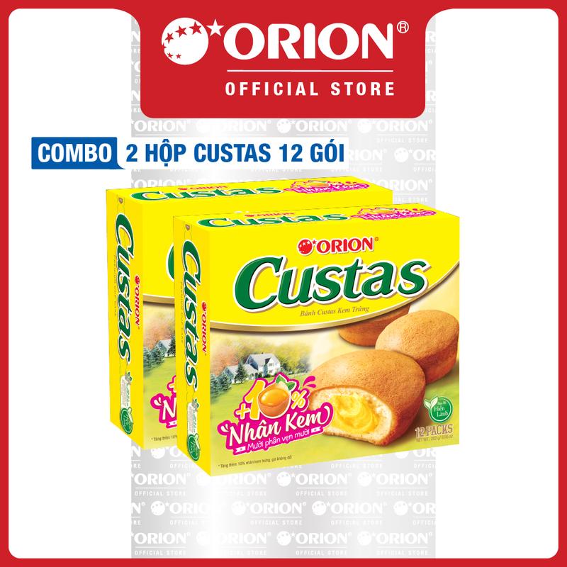 Combo 2 Hộp Bánh Custas Vị Kem trứng (282g/Hộp)