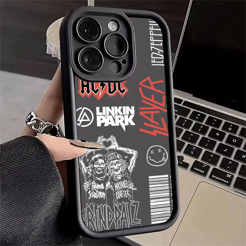Casing Untuk hp Infinix Hot 50 Pro Plus Hot 50i Smart 9 Note 40 Pro GT 20 Pro Smart 8 Pro Hot 40 Pro Smart 8 5 6 7 Note 30 Hot 40i 30i 20S Note 12 Hot 12 11 9 10 Play SPARK 20C GO 2024 Cool Music Band illustration Soft Case 6