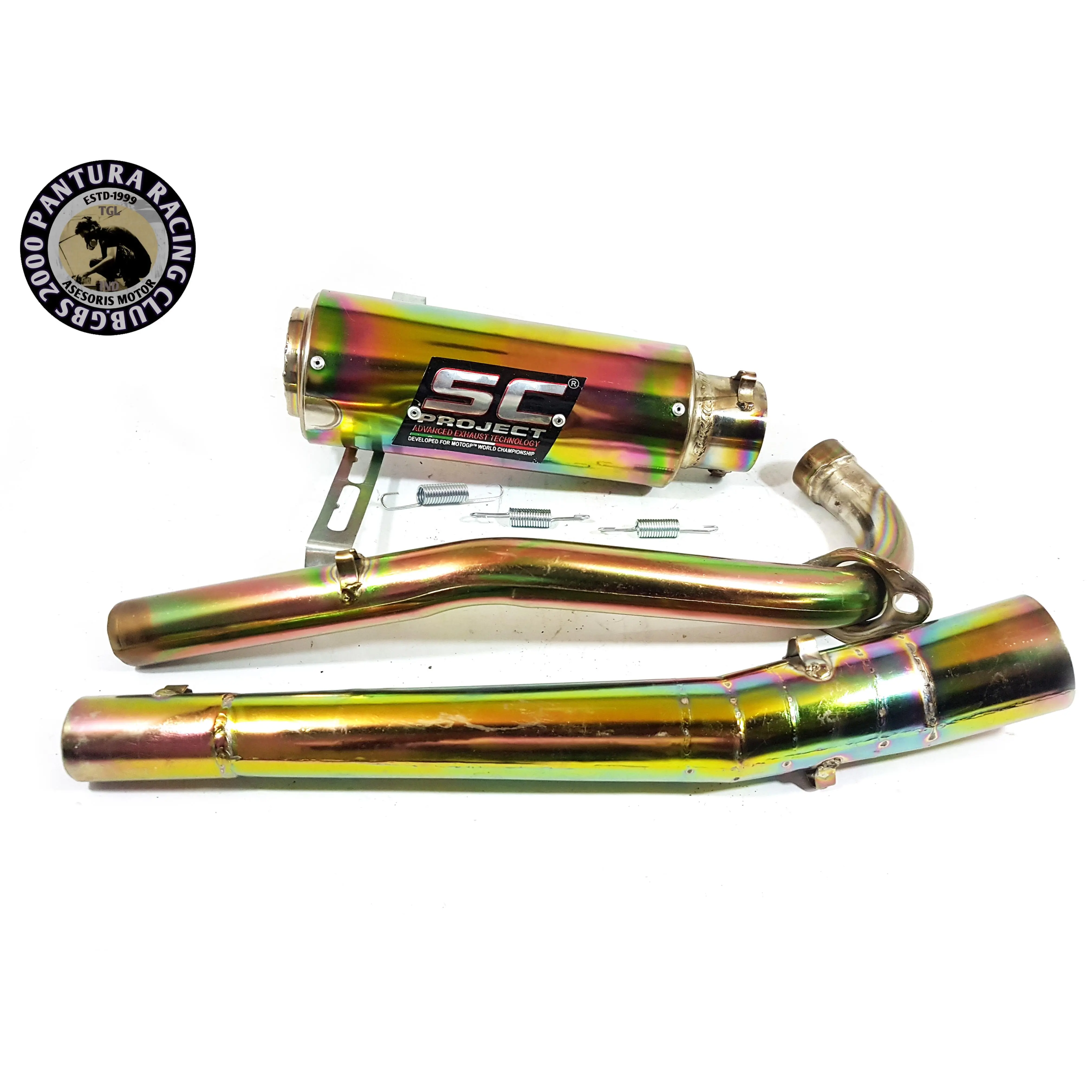Knalpot sc project bisa di gunakan di motor Jupiter z, Vega r, Vega z, Supra x old, smash, grand, Shogun.