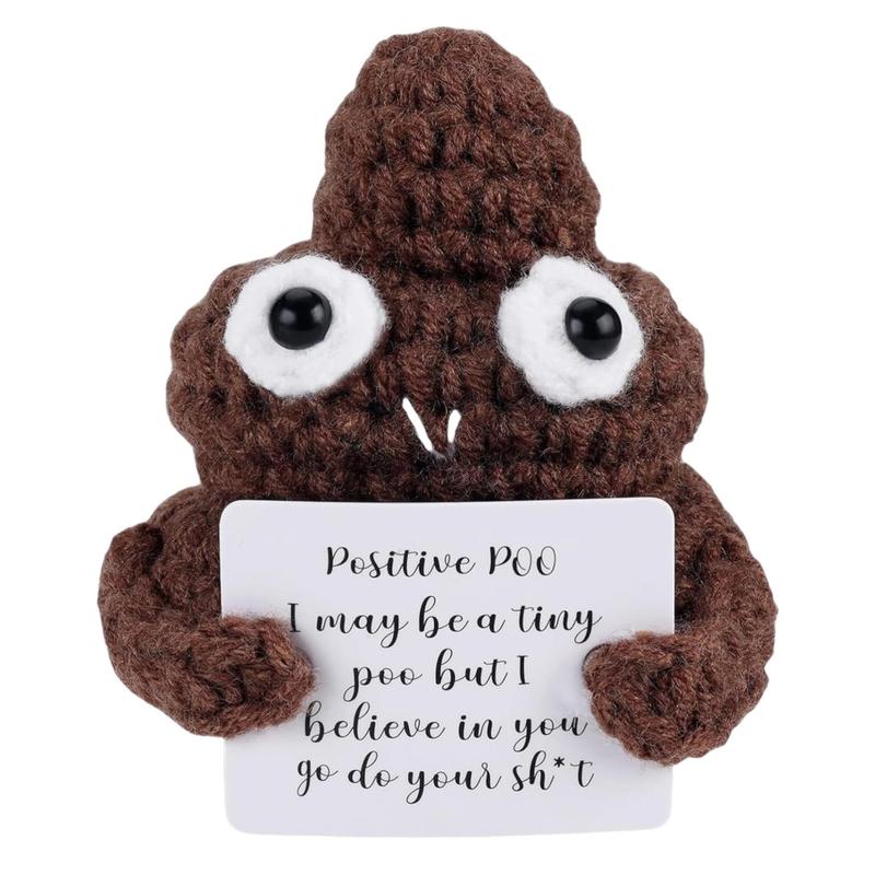 Cute Crochet Poo, Emotional Support Crochet Plush Toy, Mini Knitted ...