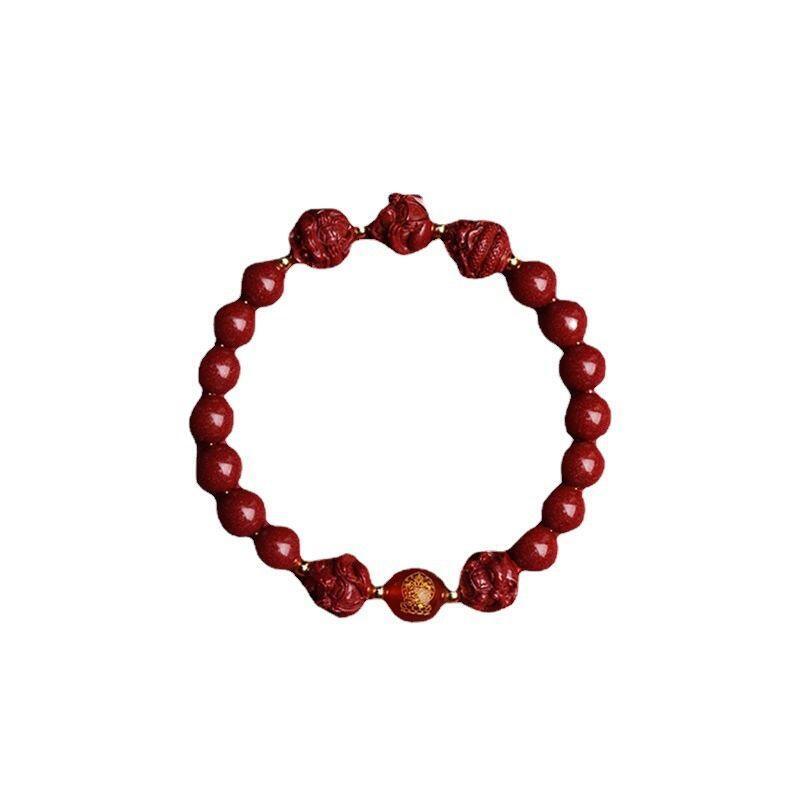 Dragon cinnabar triplet six zodiac bracelets in year of the Tiger bracelet 4