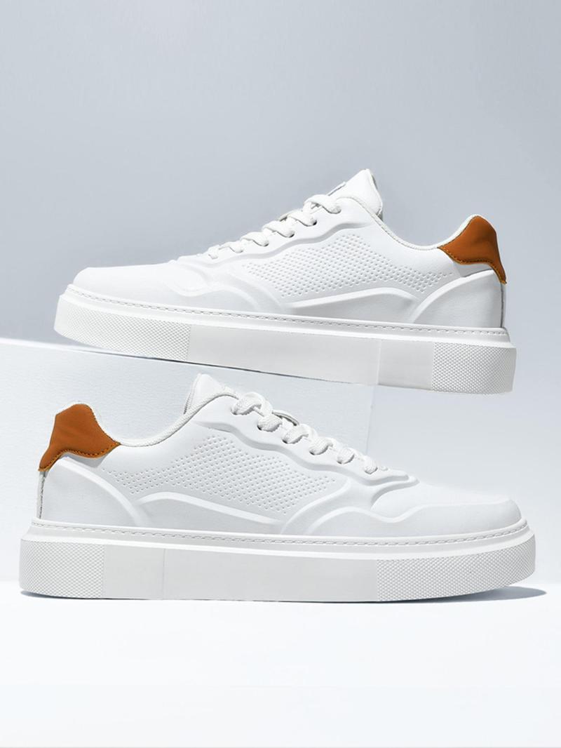 Product Introduction of Men's Fashionable Lace Up Low Top Sneakers, Casual Comfortable Breathable Skate Shoes, Male All-match Round Toe Sports Shoes for Daily Wear 7