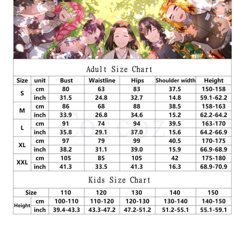 Product Introduction of Anime Demon Slayers Kimetsu No Yaiba Muichirou Cosplay Costume Demon Slayer Uniform Wig Halloween Costume for Adults and Children 2