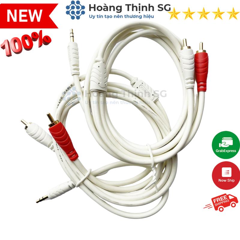Dây cáp Loa jack 3.5 ra 2 AV hoa sen -1.8m-3m-5m-10m Nhựa dẽo chất lượng âm thanh tốt - Chính hãng Phụ Kiện Nghe Nhạc