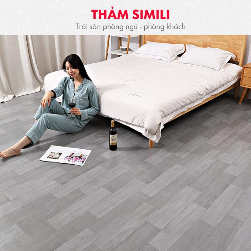 Combo 1mx6m thảm simili lót sàn nhà ,trải nền nhà PVC ,chống nước chống cháy