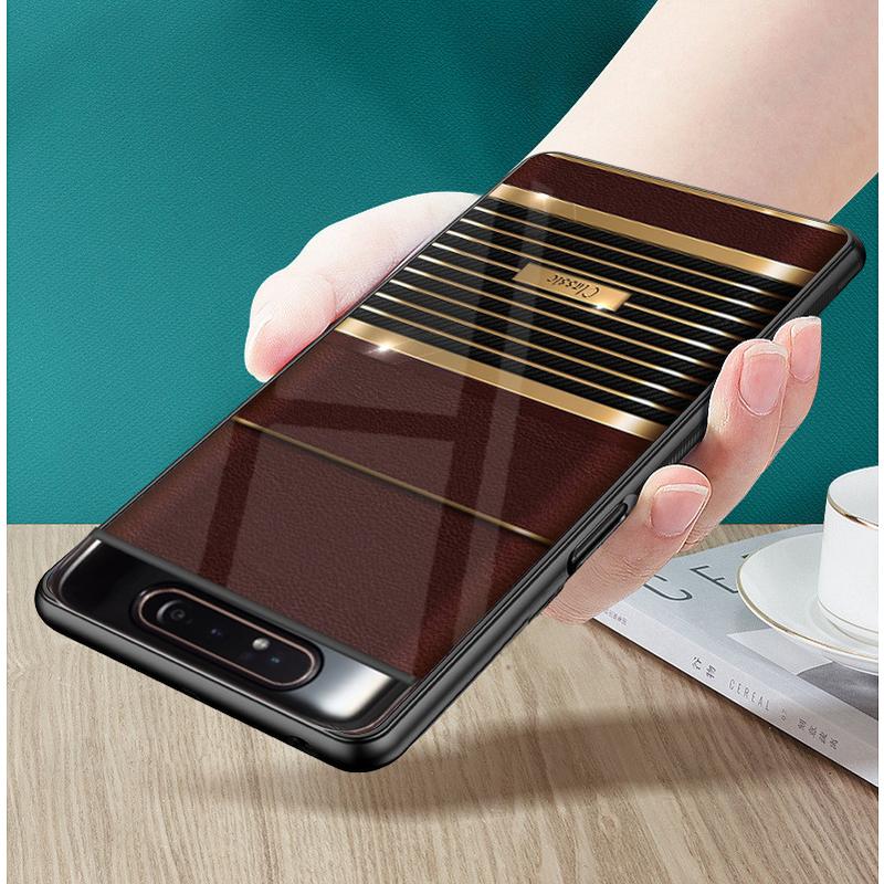 Ốp Lưng cho Samsung GALAXY A80 Mặt kính sáng bóng, cao cấp Họa tiết CLASSIC