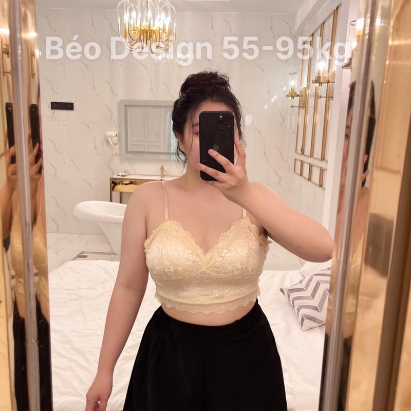 Bigsize - ÁO BRA REN ( Đen - Trắng - Tím - Be - Hồng ) Top Nữ 1