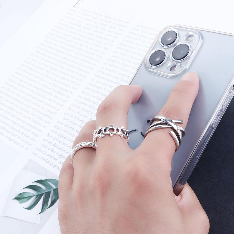 Product Introduction of Simple Personality Cool Twist Hip-hop Letter Punk Style Width Korean Style Ring Opening Adjustable Ring Female Finger Ring Couple Ring 12