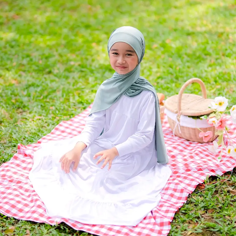 pashmina malay jersey premium anak usia 1-10 Tahun Muslim Jilbab Kerudung Instan Kerudung Instan Bayi 0