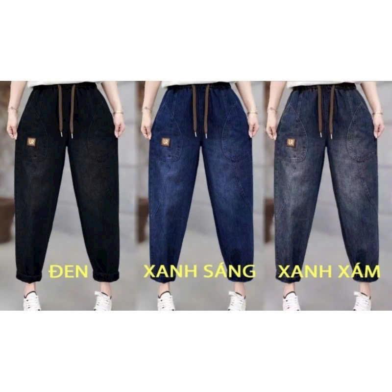 Quần jean baggy bò giấy chất liệu mềm mại đi học đi làm đi chơi thoải mái quần big size nữ Voi Jean Pants 3