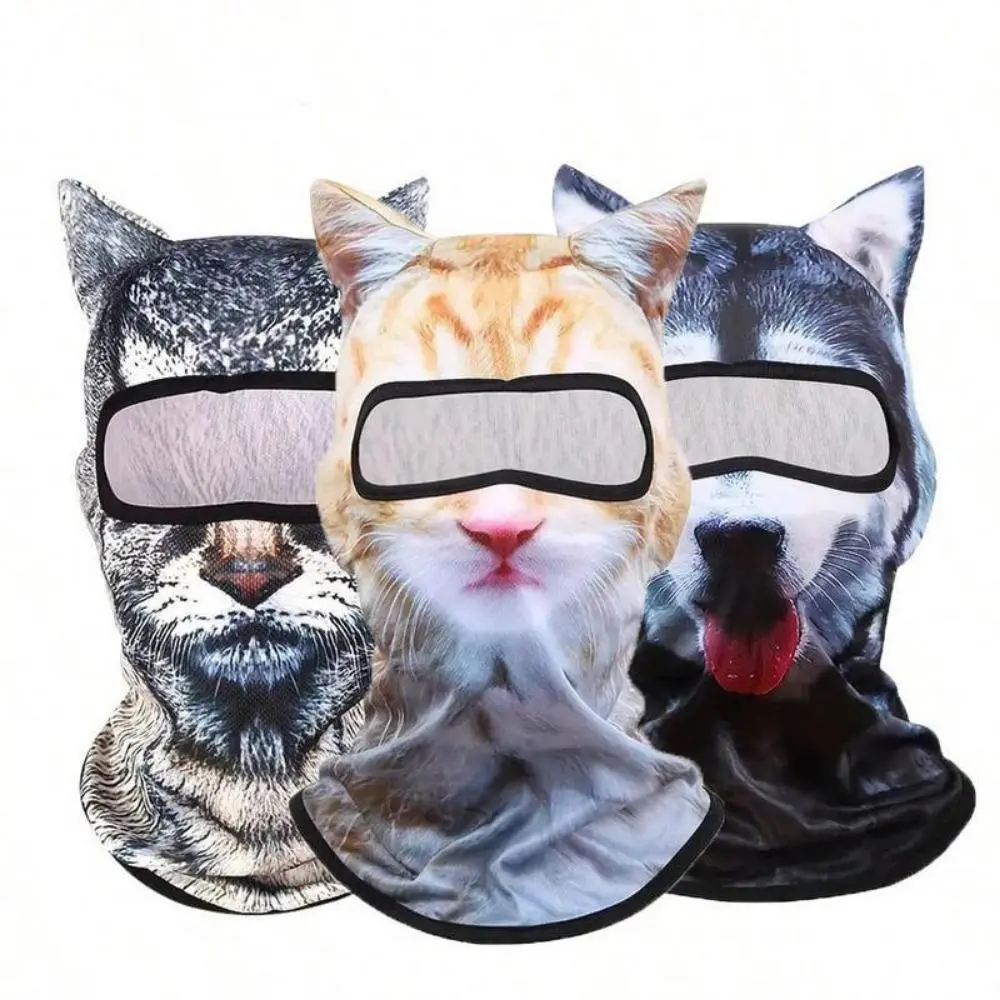 3D Animal Head Pattern Outdoor Sports Mask, 1 Piece Breathable Sun Protection Face Mask, Anti-ultraviolet Mask for Skiing, Cycling, Running, Hiking