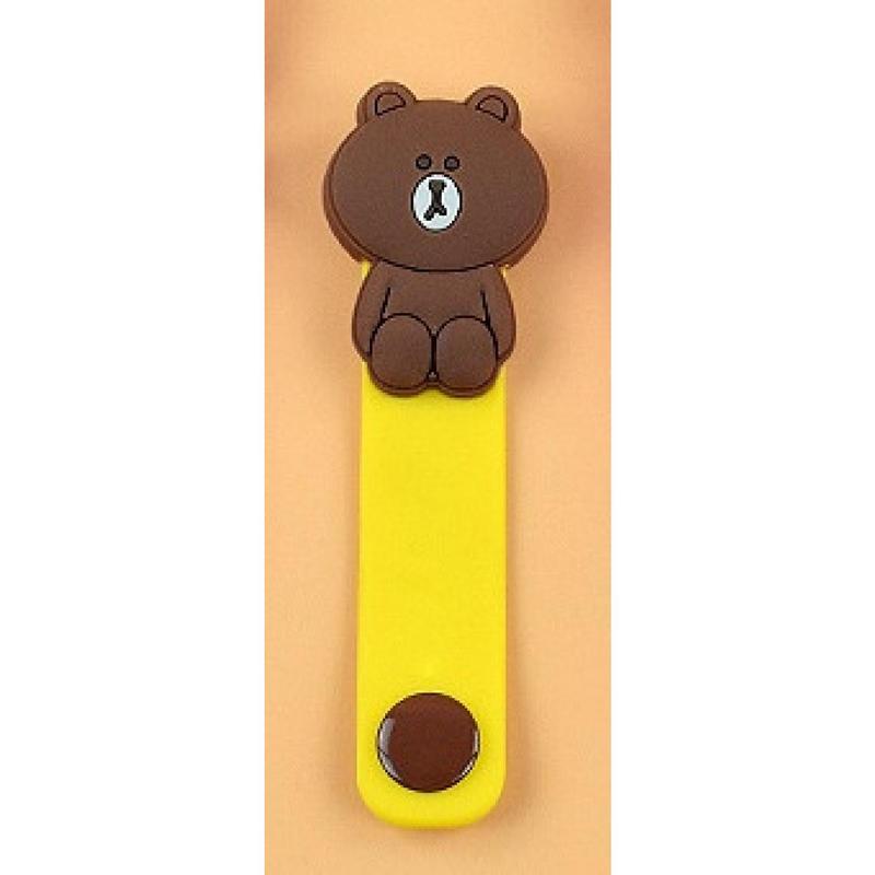 PVC soft rubber earphone nail buckle winding device button storage device snap button earphone cable manager hub 5
