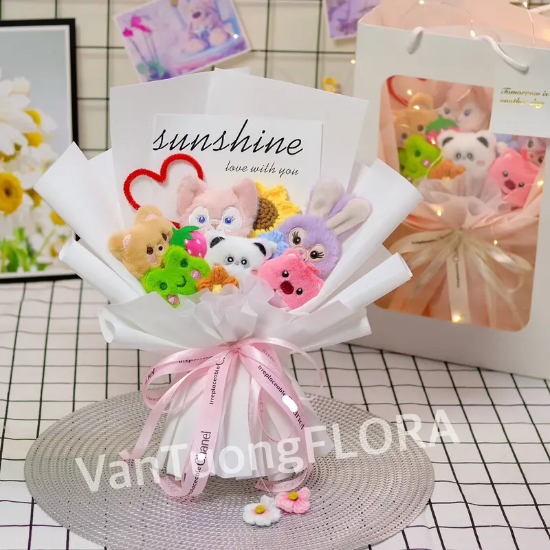 QUÀ TẶNG - Bó Hoa Gấu Bông kèm túi  Decor Phòng 3
