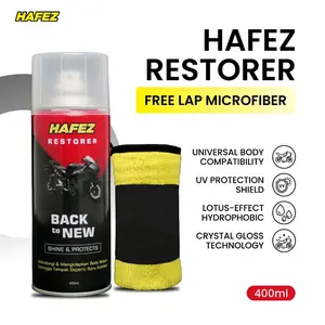 HAFEZ RESTORER BUNDLING KAIN LAP MICROFIBER Mengkilapkan dan Menghitamkan Body Kendaraan Motor