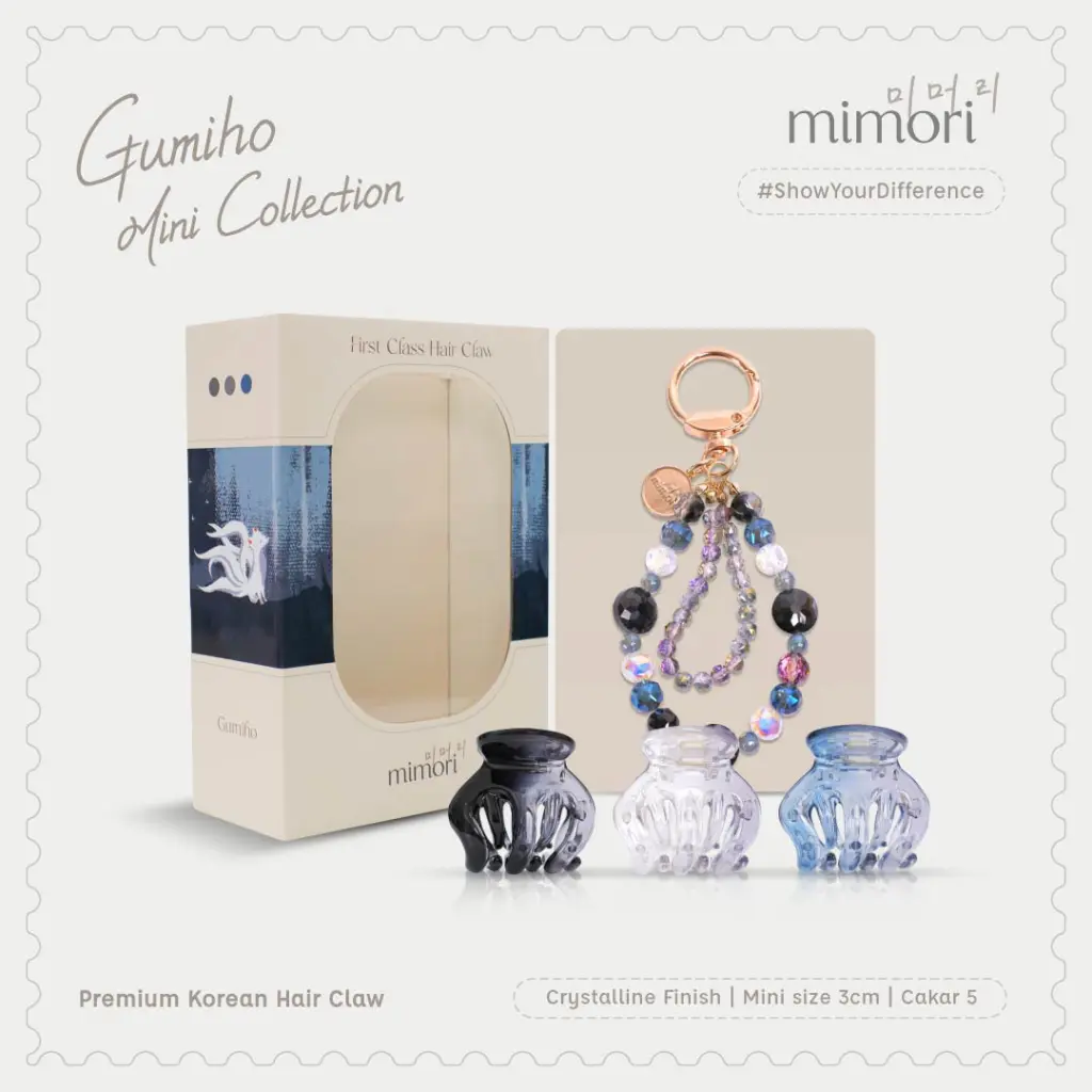 Mimori Korean Hair Claw - Gumiho Mini (Crystalline) Isi 3
