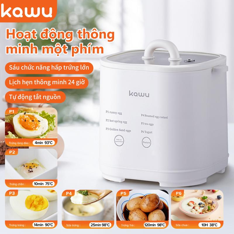 【Máy hấp trứng thông minh kawu  máy hấp trứng, máy hấp trứng tự động đa chức năng, máy luộc trứng, nồi luộc trứng mini, máy hấp,  Nồi Hấp model XM-ZD10