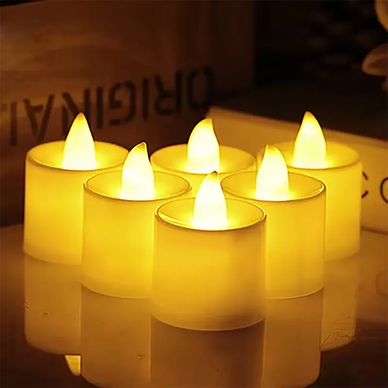 Lilin Elektrik LED Ukuran Mini Dekorasi Lampu Baterai Kecil Warna Warni Candle Light 6