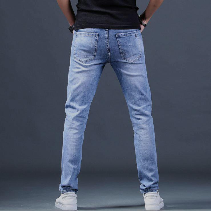 Quần Jean Nam Quần Bò Nam Trơn Co Giãn Dáng Skinny Hàng Thiết Kế quan bobig xxl khóa kéo 8