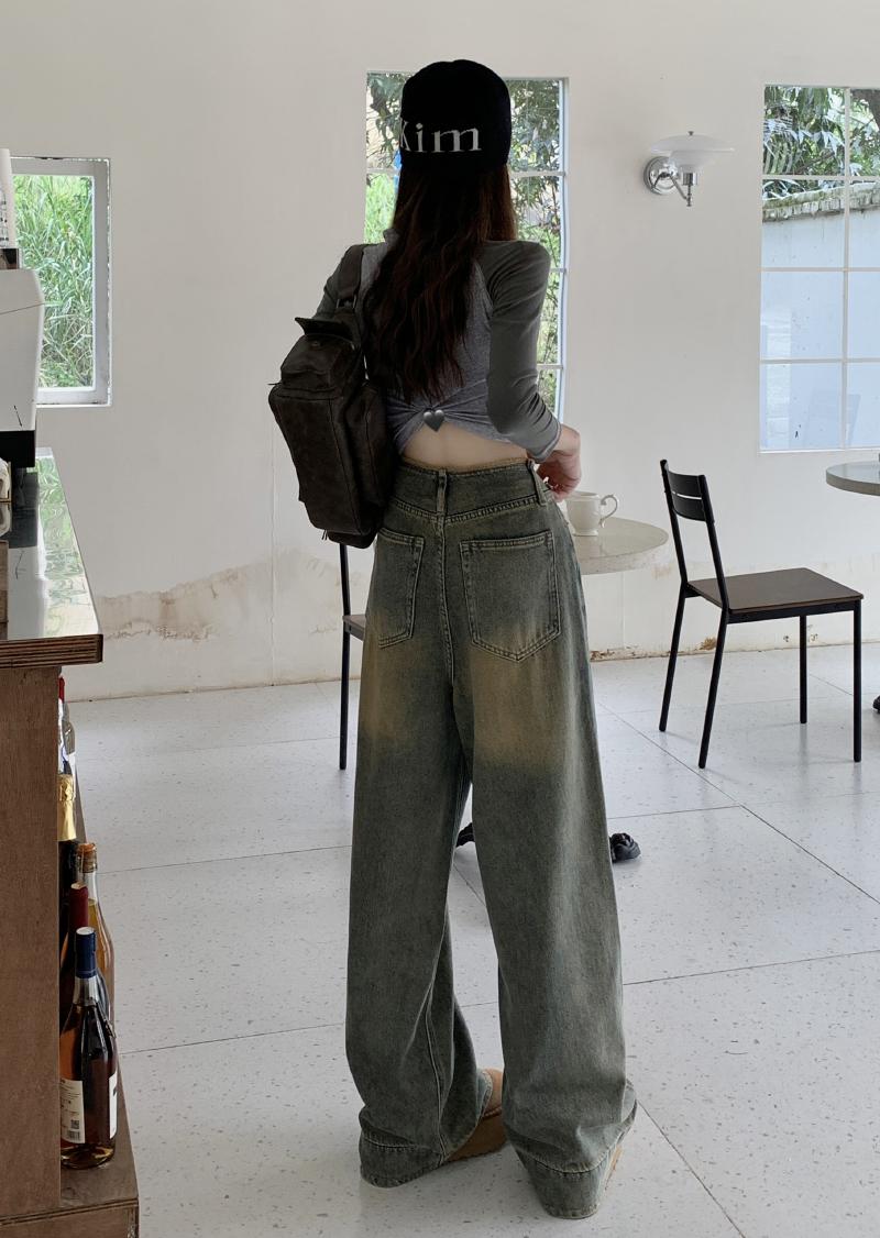 Product Introduction of Quần Denim Cổ Điển Cạp Cao Ống Rộng, "Motel7" 15