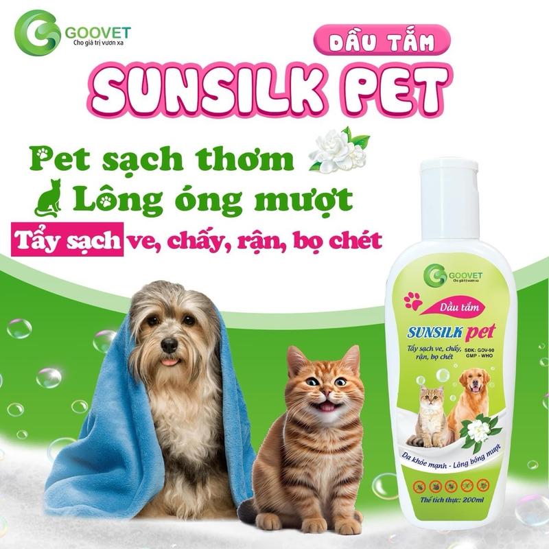 Dầu Tăm Chó SunsilkPet - Sạch Ve, Chấy, Rận, Bọ Chét (200ml) 0