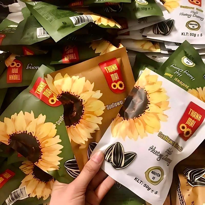 Combo 30 gói hạt hướng dương (50g/gói) 3 vị: dừa, óc chó, nguyên vị 0