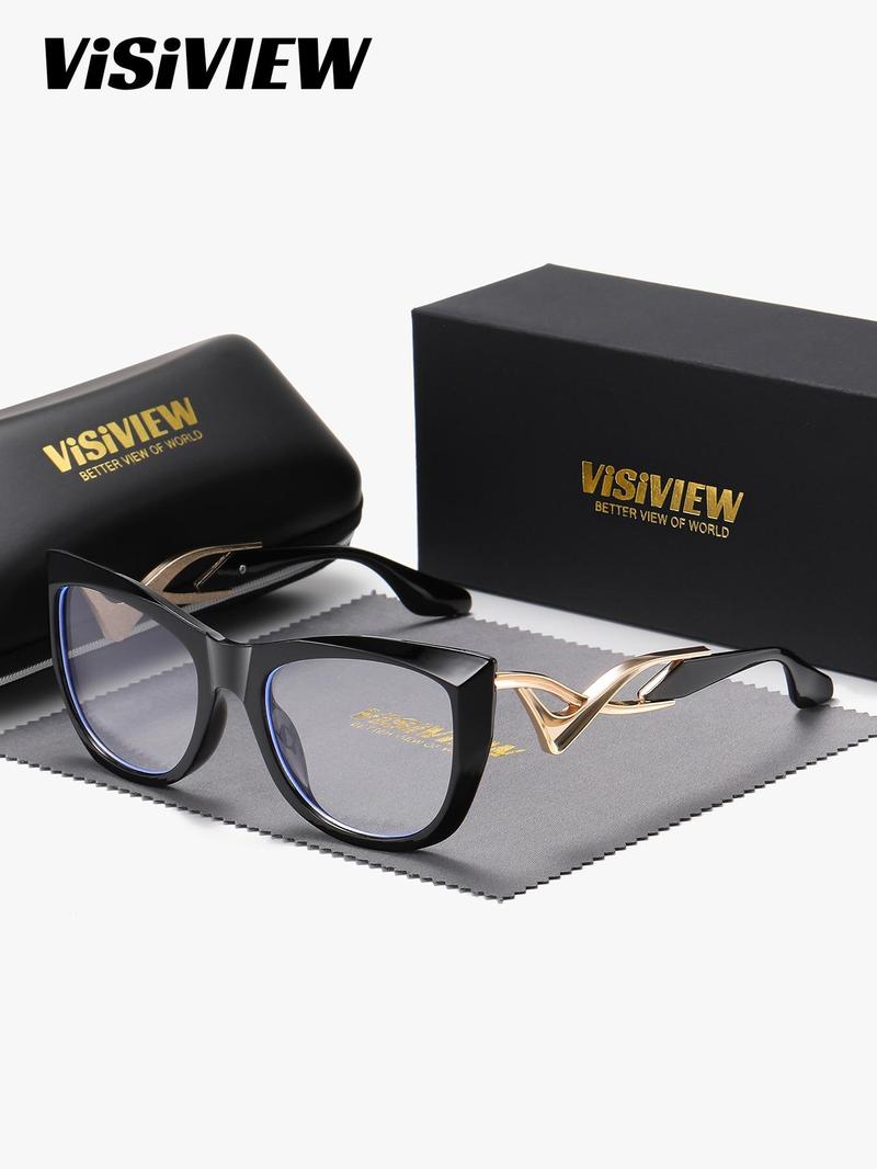 Product Introduction of Unisex Stylish Full-frame Glasses, Square Clear Lenses Anti-blue Light Glasses, Fashion Eyewear for Work, Daily Clothing Decor, for Student Daily Use, with Zipper Glasses Box & Glasses Cloth 0
