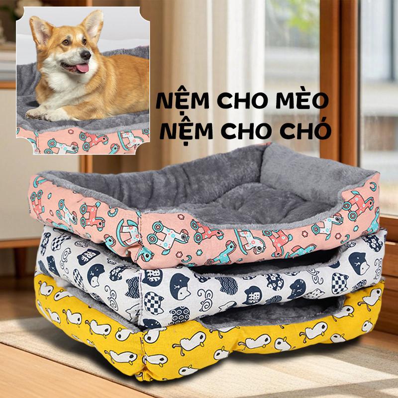 Giường Cho Chó, Có Thể Giặt Được, Chất Liệu Nhồi Bông Ấm Cúng Thảm Giường Cho Mèo Thú Cưng, Ngủ Dày, Tổ Ấm, Thích Hợp Cho Chó Và Mèo, Đệm Cho Chó
