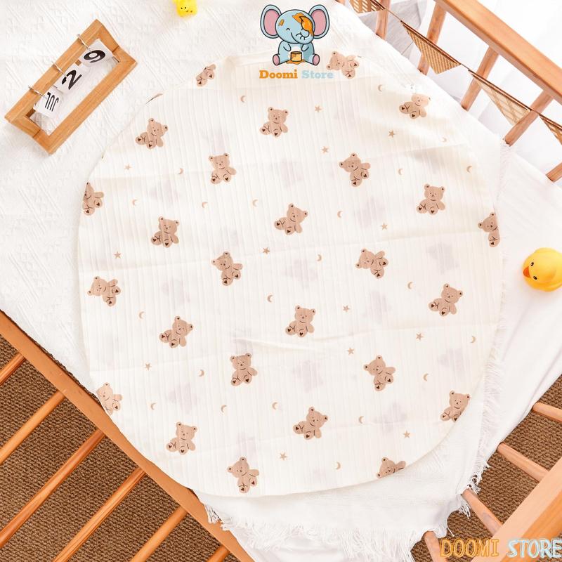 [Siêu Sale] Vỏ Gối Chống Trào Vải Đũi Gân Mềm Mịn Thoáng Mát Kích Thước 70x70cm Doomi Baby  Cho Bé - HT670 1