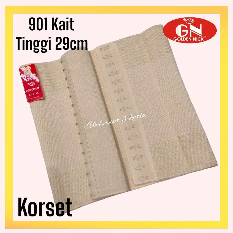 Korset Stagen Golden Nick Perekat Pengait Besar Kecil | Pelangsing Badan Korset Shapewear Perut Wanita bengkung  perut stagen tari 3
