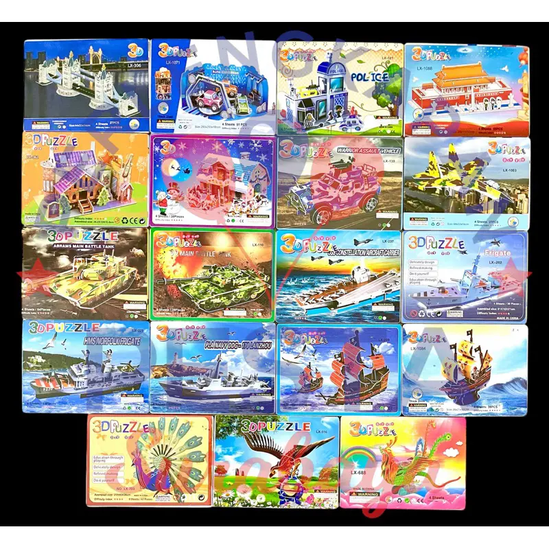 Puzzle Foam 3D Besar DIY Edukasi Kreatif Sensori Mainan Anak 0