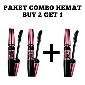 ( Buy 2 Get 1 ) Mascara Hyper Curl / Beli 2 Gratis 1 Maskara Hyper Curl Waterproof Mempercantik