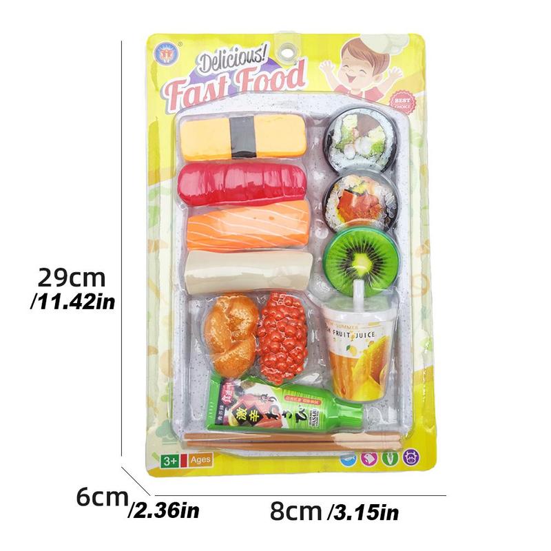 Product Introduction of Simulation Sushi 3D Pretend Play DIY Game Toy, 11pcs/set Funny Food Cooking Toy, Sushi Food Drink Toy For Kids, Kids Stocking Filler 36