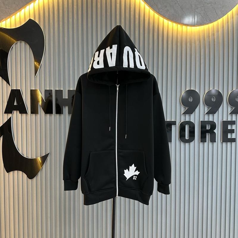 Áo khoác Lá D2 nỉ bông mũ hai lớp hottrend nam nữ Hoodie