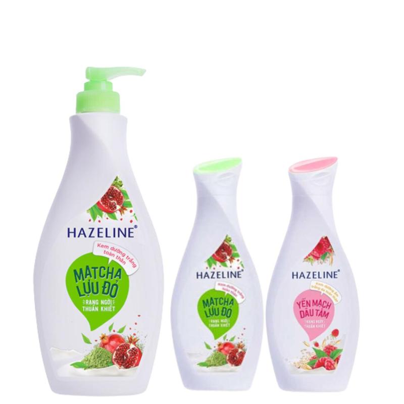  Sữa Dưỡng Thể Dưỡng Ẩm HAZELINE Matcha Lựu Đỏ   Yến Mạch Dâu Tằm 230ml   370ml | Lotion dưỡng thể trắng da Dưỡng Body Skincare Nữ Làm Đẹp Da 