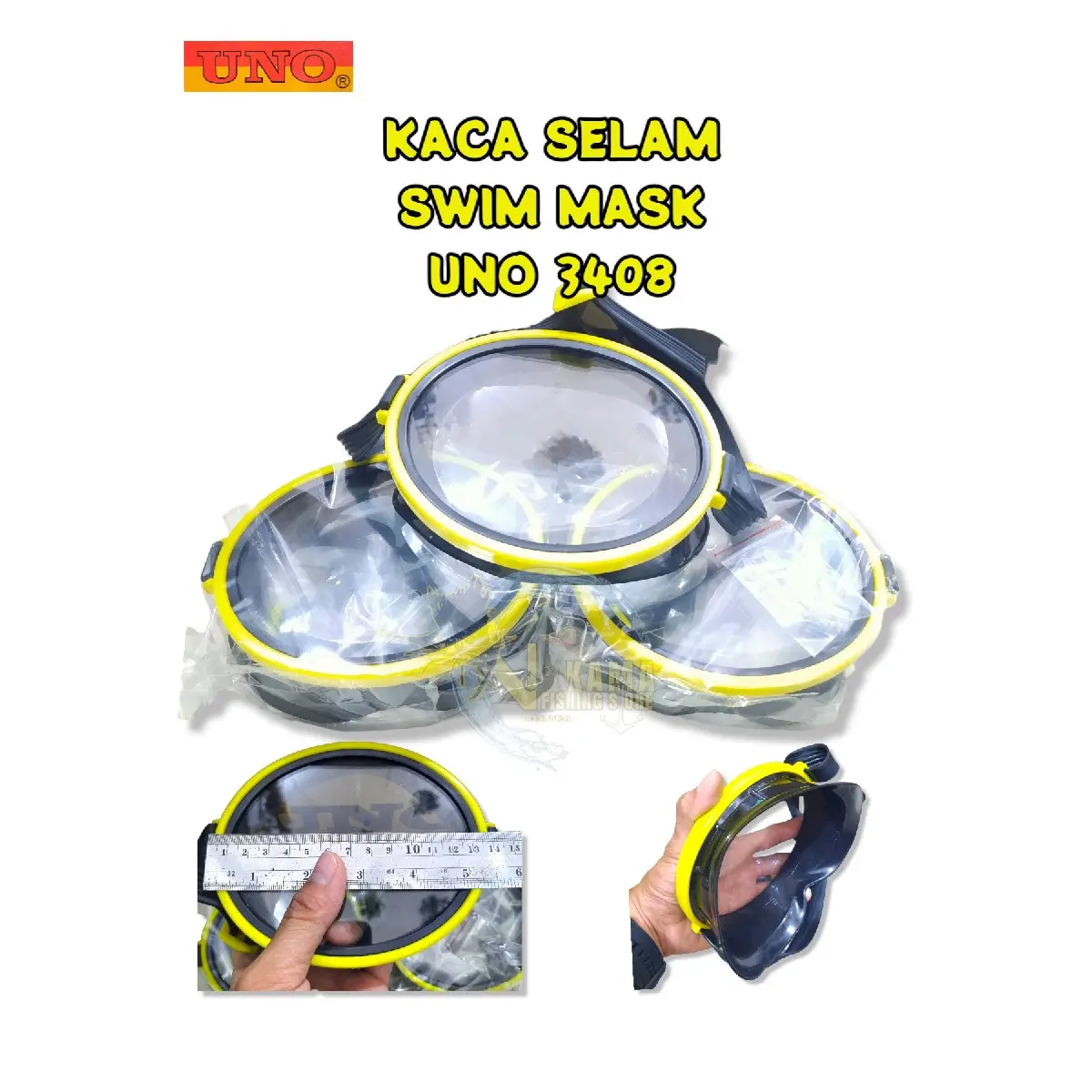KACA SELAM / SWIM MASK / DIVING MASK UNO MURAH 3408