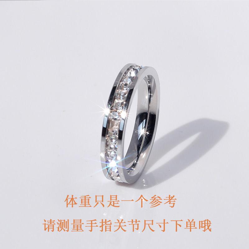 Nhẫn Thép Titan Đầy Sao Kim Cương Vuông, Phong Cách Hàn Quốc, Giá Cả Phải Chăng, Thích Hợp Cho Nữ, Đơn Giản Và Phong Cách, Nhẫn Cá Tính, Không Phai Màu 5