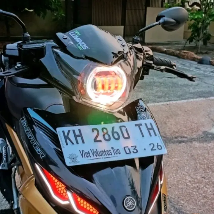 Lampu Utama LED BEAT SCOOPY VARIO NMAX JUPITER VIXION Daymaker BiLED Projie Projector 4 Mata Lensa 8D V12 DM4 Mobil Motor 4