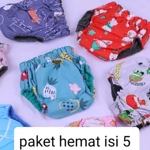 isi ( 5pcs ) clodi bayi cuci ulang model celana langsung slup