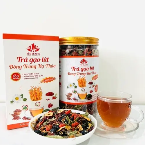 [Mua1 tặng 1]  Trà gạo lứt đông trùng hạ thảo 700gr tặng 1 gói trà gạo lứt 100gr