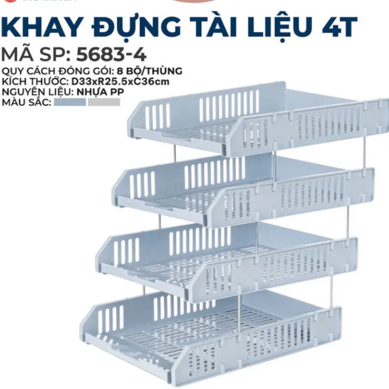 Khay Đựng Tài Liệu 3 Tầng, 4 tầng, Kệ Đựng Tài Liệu Văn Phòng Cao Cấp, Khay để  A4 nhiều ngăn tiện dụng 5683