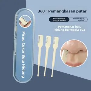 Alat Pemotong Bulu Hidung Manual Ganda untuk Pria dan Wanita