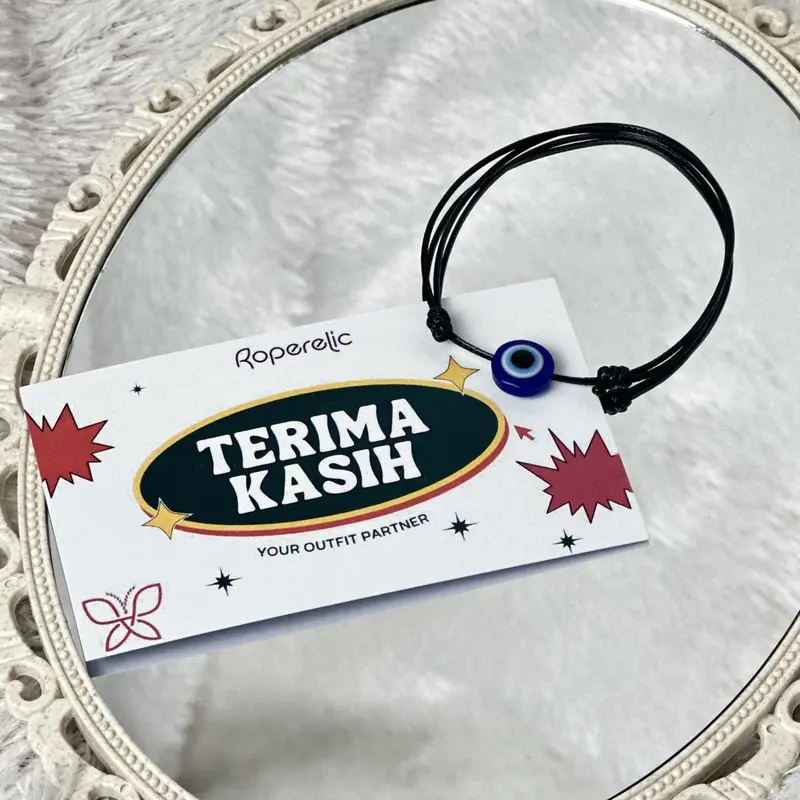 Gelang Tali dengan Bandul atau Mote Mata ain (Devil Eye) 1