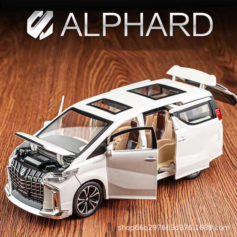 Xe Ô Tô Mô Hình Alphard Sáu Cửa Xe Đồ Chơi Âm Nhạc Quán Tính Cho Trẻ Em Xe Kinh Doanh MPV Sang Trọng Trang Trí Xe Em Bé Vellfire Mainan