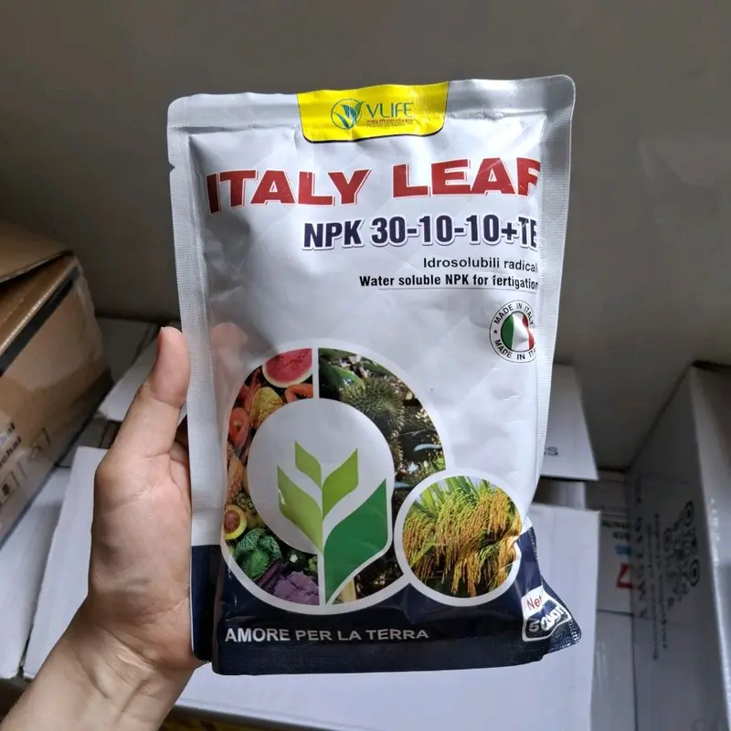30-10-10+TE nhập khẩu Ý 500g phân bón lá vọt đọt mạnh, kéo đọt đều đồng loạt, mập đọt, xanh lá dày lá kích sầu riêng 2